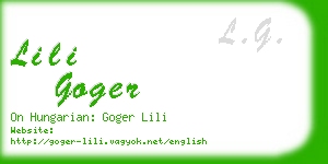 lili goger business card